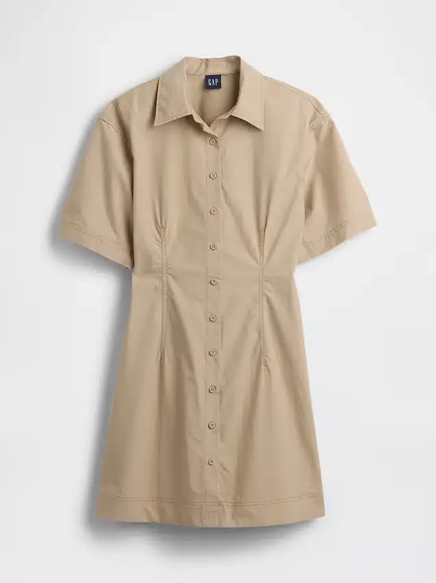 Mini-shirtjurk van popeline