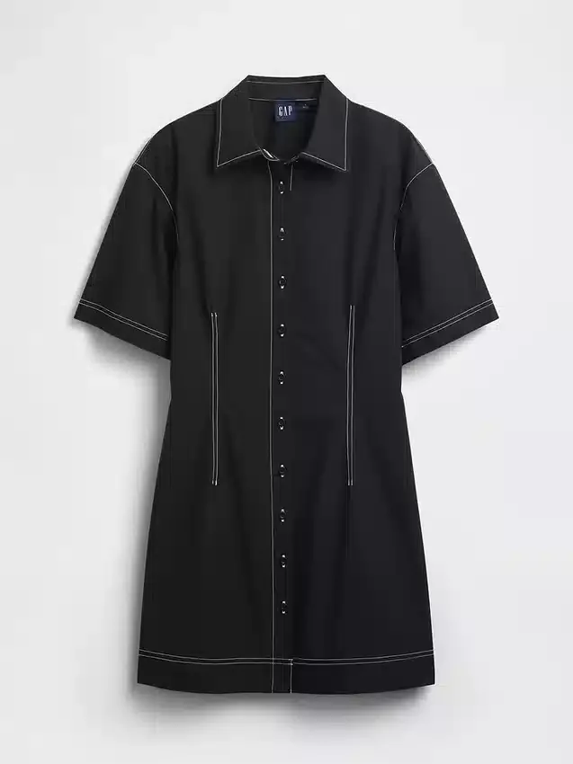Mini-shirtjurk van popeline