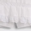 Mini-skort met plooitjes en kanten rand