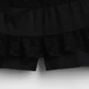 Mini-skort met plooitjes en kanten rand