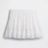 Mini-skort met plooitjes en kanten rand