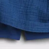 Mini-skort van katoenen gaasdenim met gesmokte taille