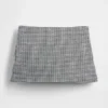 Mini-skort van linnenmix met lage taille