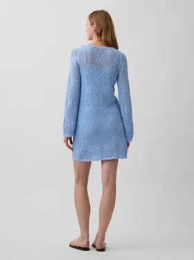 Mini-trui-jurk van pointelle