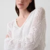Mini-trui-jurk van pointelle