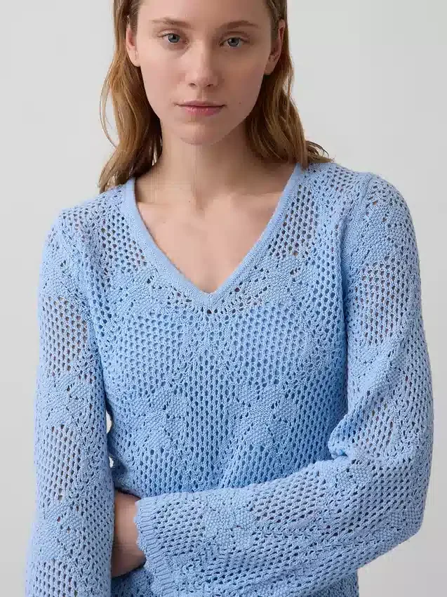 Mini-trui-jurk van pointelle