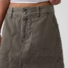 Mini-utility-skort met hoge taille