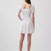 Minijurk met gesmokte taille