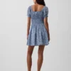 Minijurk met gesmokte taille
