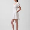 Minijurk met gesmokte taille
