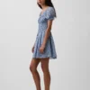 Minijurk met gesmokte taille