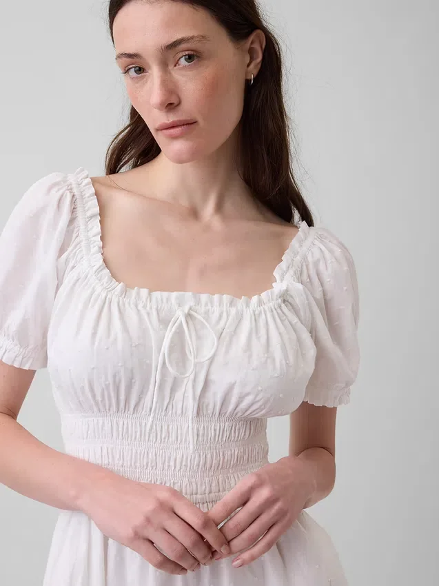 Minijurk met gesmokte taille
