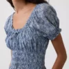 Minijurk met gesmokte taille