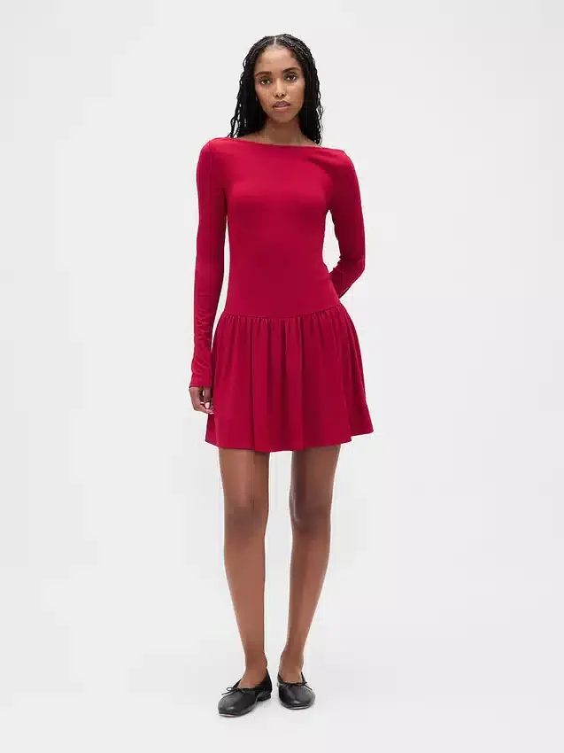 Minijurk met lage taille
