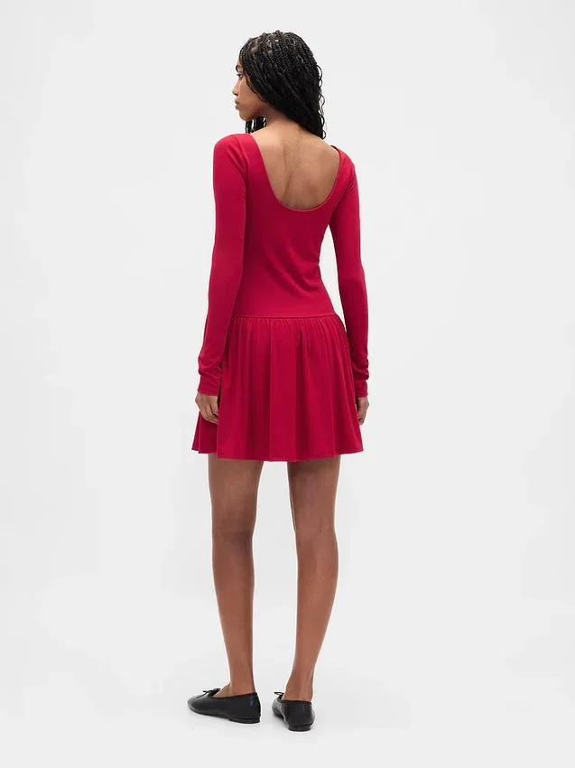 Minijurk met lage taille