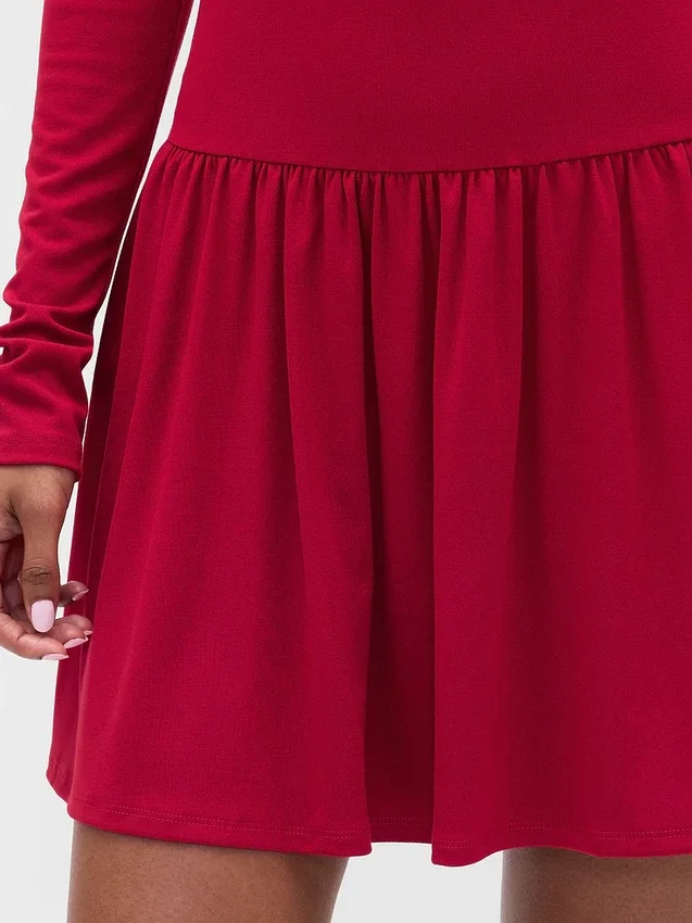 Minijurk met lage taille