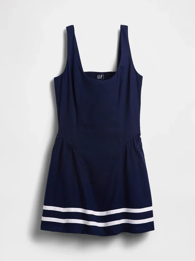 Minijurk met verlaagde taille van linnenmix