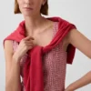 Minijurk met verlaagde taille van linnenmix