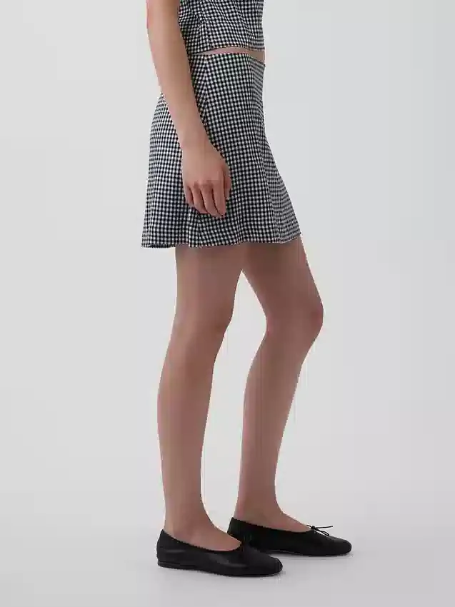 Miniskort van linnenmix