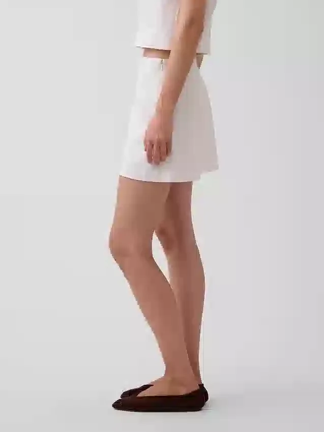 Miniskort van linnenmix