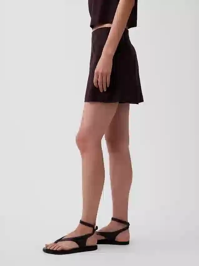 Miniskort van linnenmix