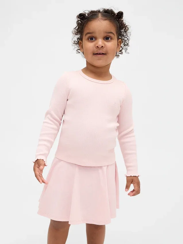Mix & Match geribbeld T-shirt voor Baby & Peuter