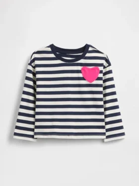 Mix & Match T-shirt met hartvormig zakje voor Baby & Peuter