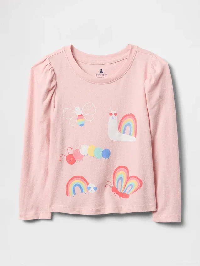 Mix & Match T-shirt met pofmouwen voor Baby & Peuter