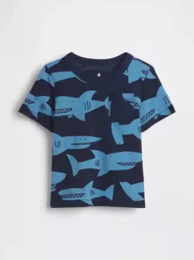 Mix & match T-shirt met zakje en print voor Baby & Peuter