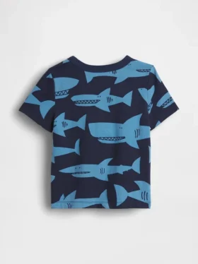 Mix & match T-shirt met zakje en print voor Baby & Peuter