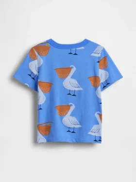 Mix & match T-shirt met zakje en print voor Baby & Peuter