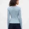 Modern, compact geribd cropped T-shirt