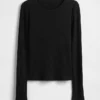 Modern, compact geribd cropped T-shirt