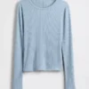 Modern, compact geribd cropped T-shirt