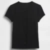Modern geribbeld T-shirt met knoopsluiting en ronde hals