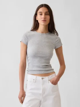 Modern geribd T-shirt