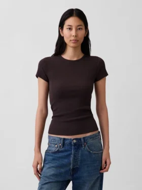 Modern geribd T-shirt