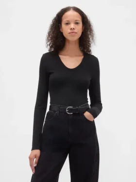 Modern geribd T-shirt