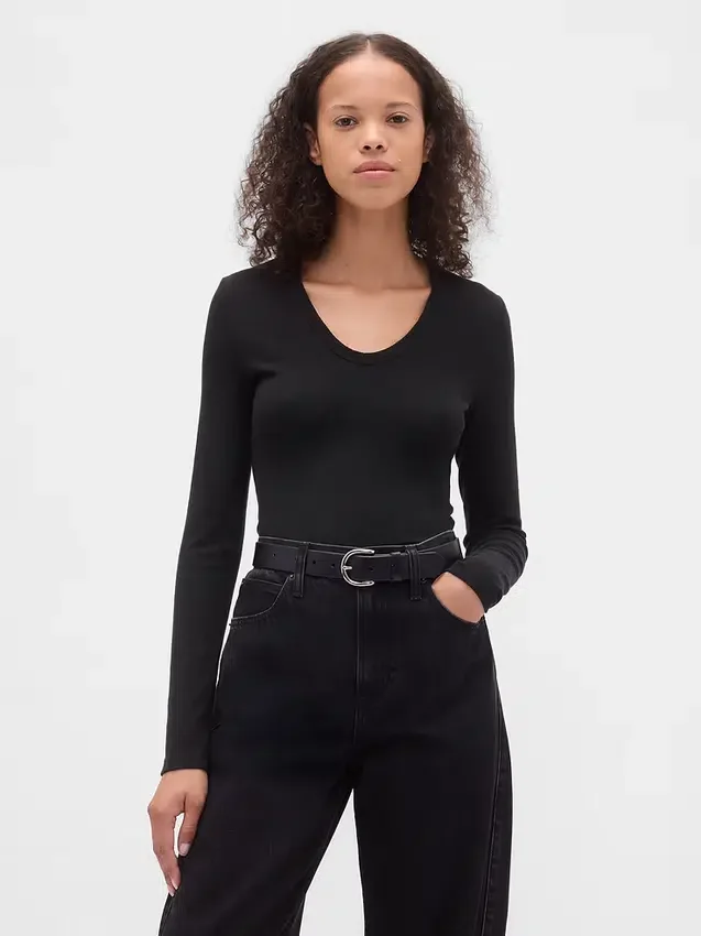 Modern geribd T-shirt