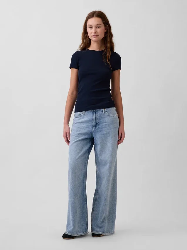 Modern geribd T-shirt