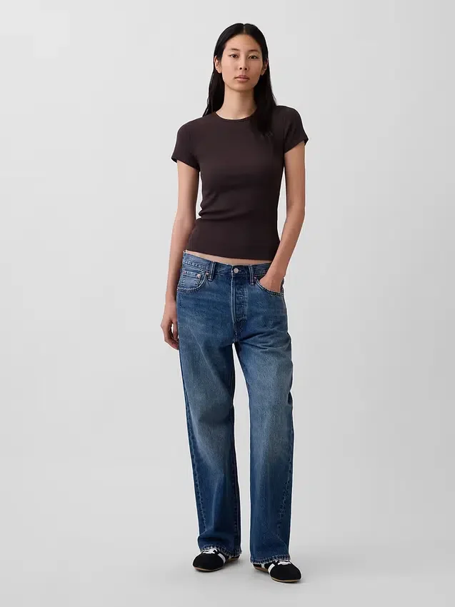Modern geribd T-shirt