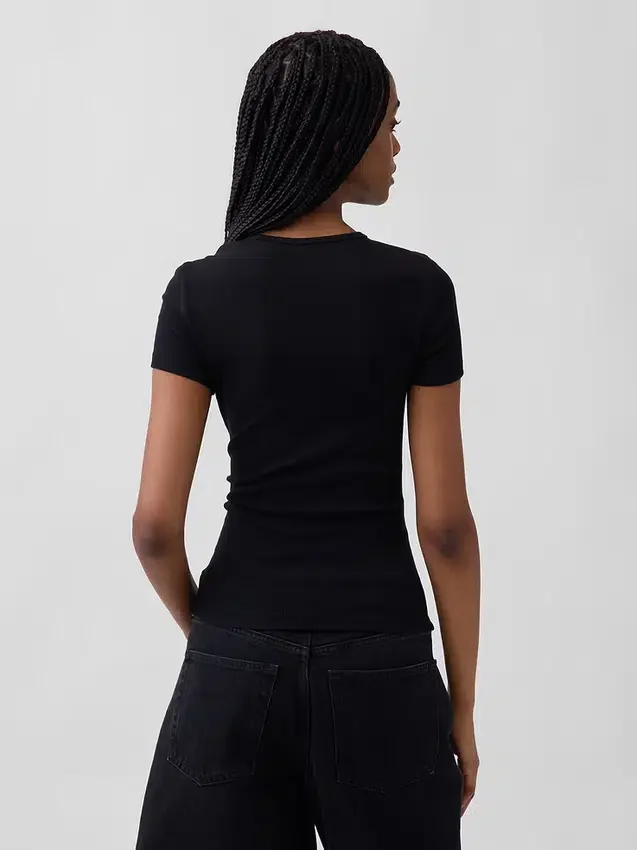 Modern geribd T-shirt