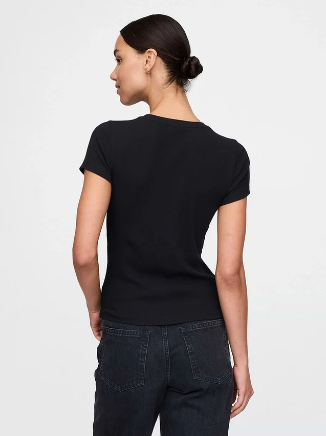 Modern geribd T-shirt