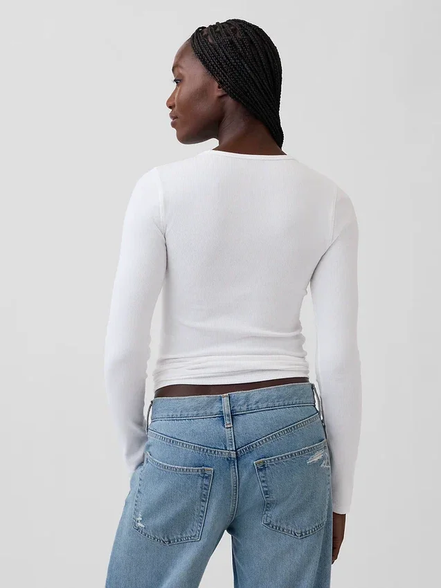 Modern geribd T-shirt
