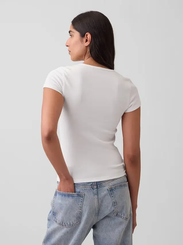 Modern geribd T-shirt