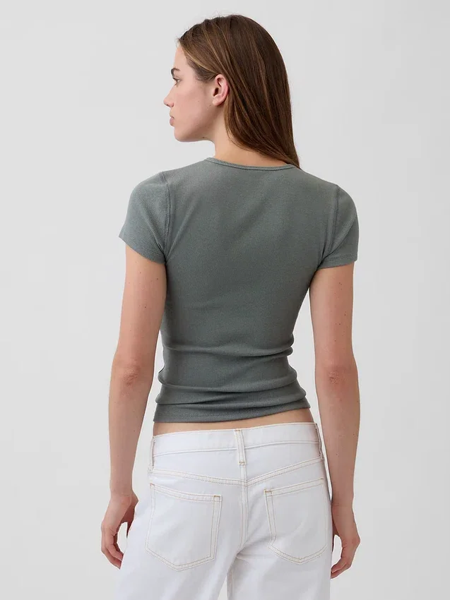 Modern geribd T-shirt