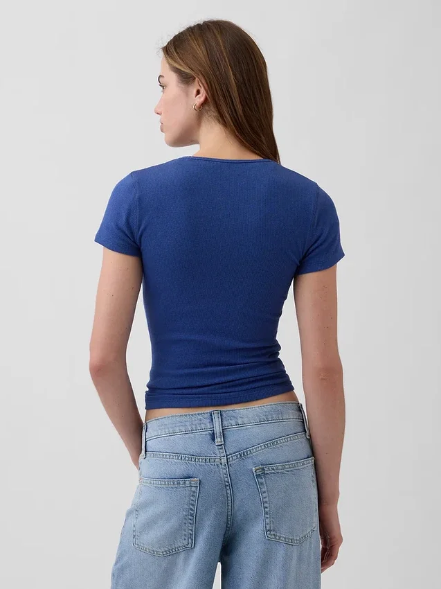 Modern geribd T-shirt