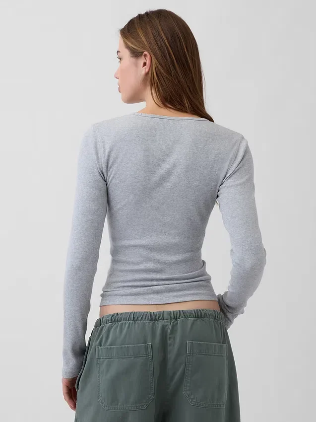 Modern geribd T-shirt