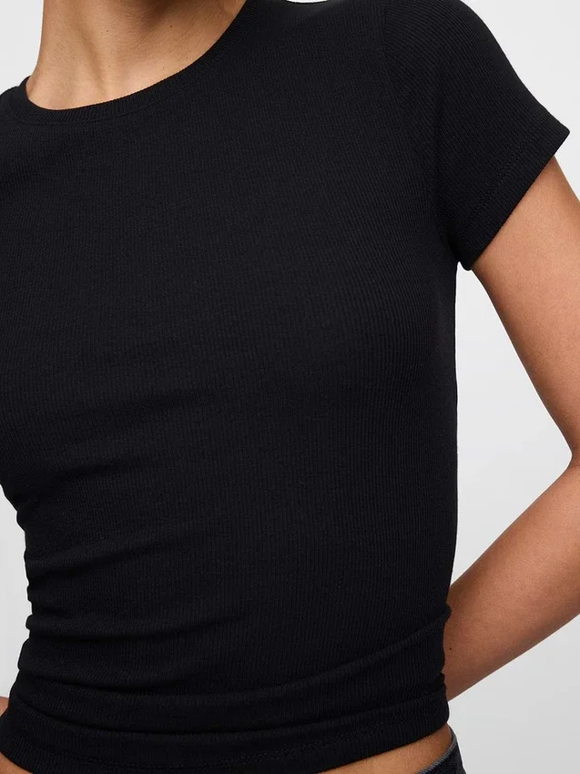 Modern geribd T-shirt