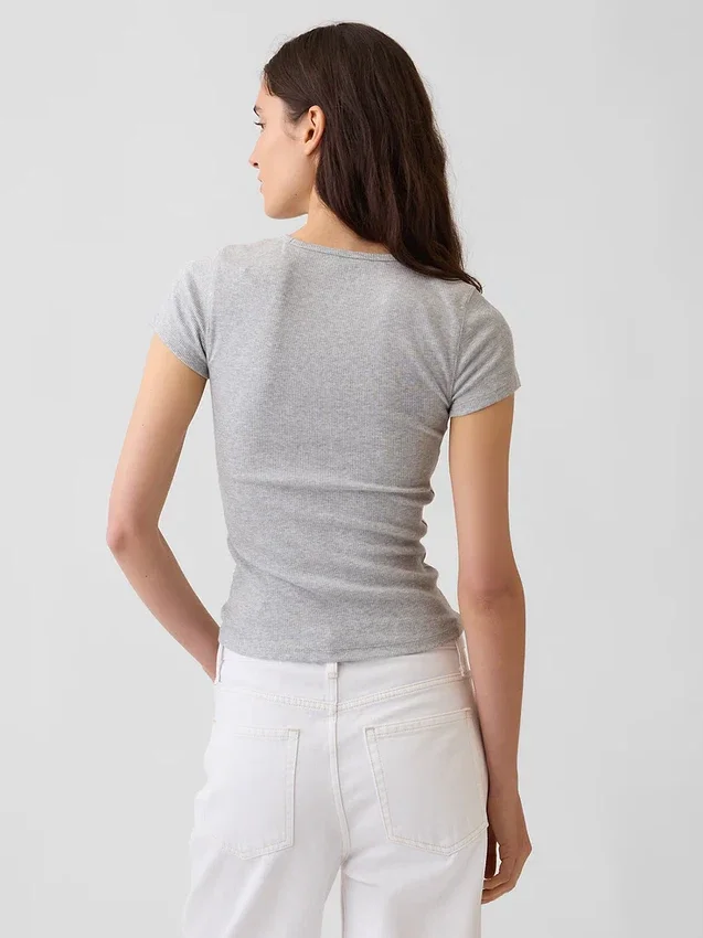Modern geribd T-shirt